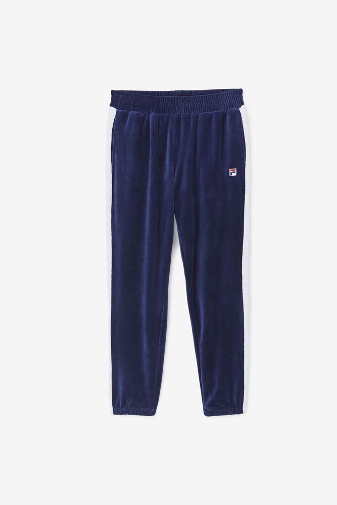 Fila Brice Velour Navy Pants Mens - NZ 52197-HYNL